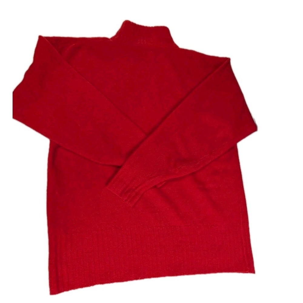 D.D. SLOANE Red Mock Neck Sweater | Lambswool Blend | Size Large | Essential... - Picture 2 of 13